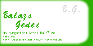 balazs gedei business card